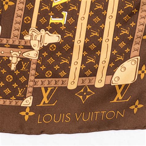 louis vuitton monogram trunks scarf|louis vuitton signature scarf.